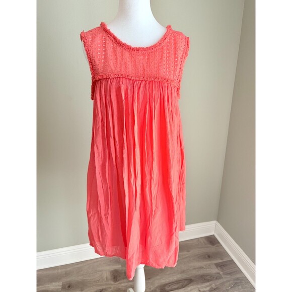 Tommy Bahama Womens Pink Eyelet Double Lined 90s Beach‎ Summer Dress Size S - Picture 1 of 10
